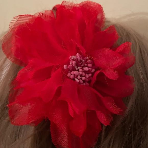 Hairbands 6 Lot Floral Reds, Blue, Pink & Glittery Purple Bow - Picture 5 of 14